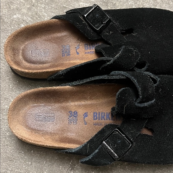 Birkenstock Black Suede Slip-Ons - Picture 2 of 3